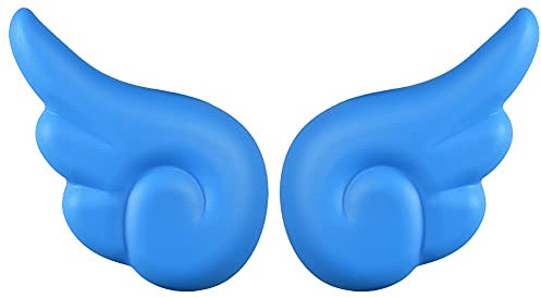 Motorradhelm Horn, Asudaro 1 Paar Motorradhelm Dekoration Fahrradhelm Zubehör Engel Dekoration Helm Dekoration Zubehör Kunststoff Saugnapf Flügel Für Ski Bike Motorradhelm,Blau