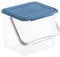 Rotho Basic Caja de Almacenamiento de 4.5l con Tapa y asa, Plástico (PP) sin BPA, Transparente/Azul, 3kg/5l