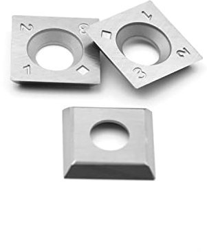 CDBP HM Vorschneid-Wendeplatten 15x15x2,5mm für Holz Drehmaschine und Holzbearbeitung Drehen Meißel, 3 Stück