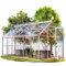 Gardebruk Serra Giardino Alluminio con Base 7,2m² 380x190cm 11,73m³ 4 Lucernari Orto Piante Esterno