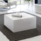 möbelando Couchtisch MONOBLOC 60 x 60 x 30 cm Hochglanz MDF Weiß lackiert | Design Wohnzimmertisch Cube quadratisch | Lounge Beistelltisch Würfel Form