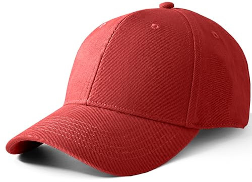 Artexia Baseball Cap Herren - Baumwolle Kappe Herren und Cap Damen - Basecap Herren Rot