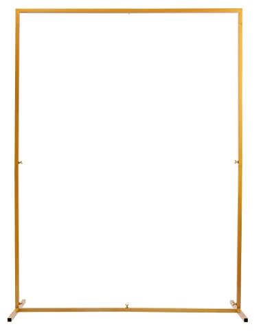 Hochzeitsbogen Gold Ballonbogen Metall Quadrat Luftballon Bogen Kit Hochzeitsdeko Rosenbogen 2m*1.5m für Geburtstagsfeier Hochzeit Gartendekoration