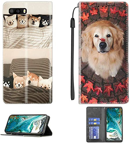 Coque pour Klipad Smartphone 5,0” 4G LED Etui Compatible avec Klipad Smartphone 5,0” 4G LED Étui pour téléphone Portable Étui en Cuir PU avec Kickstand et Porte-Monnaie magnétique CPT60