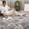 TEPPOIC Hochflor Teppich Wohnzimmer Fellteppich Soft Area Rug Schlafzimmer Shaggy Teppich Moderne Flauschige rutschfeste Teppiche Wohnkultur (Light Grey, 200 x 300 cm)