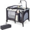 DREAMADE 4 en 1 Lit Parapluie Bébé 102x72x74CM avec Matelas Lit de Voyage Tout-Petites 0-3 Ans avec Porte-Couches,2 Roues Verrouillables,3 Jouets,Table à Langer,Boîte à Musique,Charge 15KG (Beige)