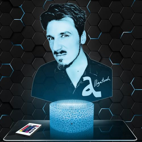 Lampephoto.fr - Ali gato 3D Lampe, Touch Nachtlicht, Deko Deutsch Rap Hip HoP. Geschenkidee Mann Frau objekt Aligato Nachtlicht Erwachsene deko Zimmer, 3D Led Illusion