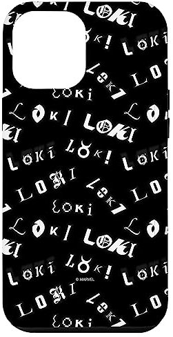 iPhone 15 Plus Marvel Loki Disney+ Pattern Black Case