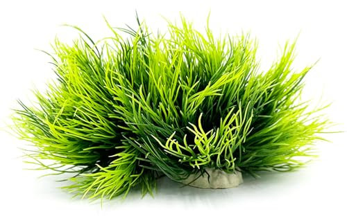 Smoothedo-Pets Aquarium Plants Fish Tank Decorations 2pcs Small Size/3.5inch Ornament Plastic Artificial Plant Goldfish Waterscape Fish Hides Mini Grass Set (2pcs/Green)