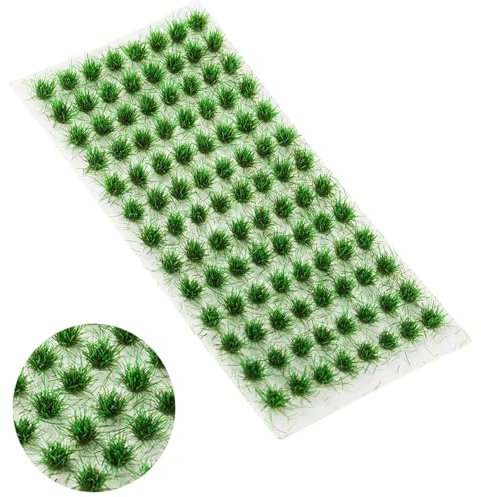 RXKFIGX 120 PCS Gras-Büschel Mini Büschel Terrain Modell Büschel Modell Gras Static Grass Kit Harz Static Scenery Modell für DIY Gaming Terrain Dekoration Zug Landschaft Eisenbahn künstliche Gras