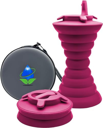 The Pocket Bidet (Flying Saucer Bidet) Bundle (mit Reißverschluss und verstellbarem Nackenband): Erweiterbare ergonomische Peri-Flasche für Männer, Frauen, tragbar, gründliche Reinigung für Camping,