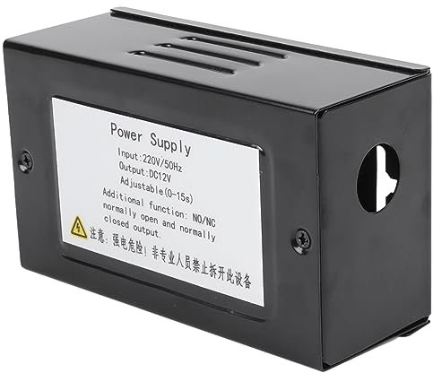 Electric Door Lock Power Supply, Backup Power Supply with 12V 5A Compact Battery Iron Fast Heat Dissipation for Entry Control System,Locks and Accessories