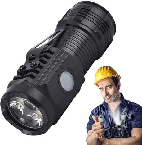 Lampe de poche rechargeable multifonctionnelle, lampes de poche rechargeables à haut lumens | Lampe de poche avec clip - Lampe de poche multifonctionnelle brillante avec clip pour petit stylo, lampe