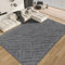 SHACOS Waschbarer Teppich Wohnzimmer Kurzflor 160x230 cm Weicher Teppich Modern Grau Wohnzimmerteppich mit Hoch-Tief-Effekt 3D Effekt rutschfeste Teppiche für Schlafzimmer, Esszimmer, Kinderzimmer