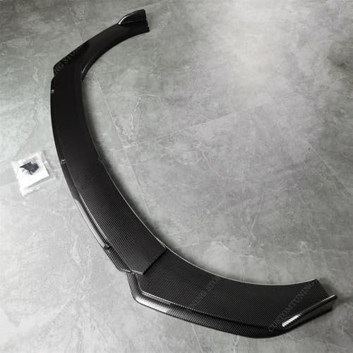 Auto Spoilerlippe Für Audi A6 S6 C6 Stoßstangenlippe, Spoilersplitter, Diffusor, Nachrüstung A6 4F TDI FSI S-Line 2004-2011 Bodykits Tuning. Spoilerlippe Splitter(Carbon Look)