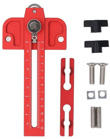Table Saw Jig Guide, Table Saw Fence Guide with Roller Dual Scale Thin Ripping Guide for Table Saw