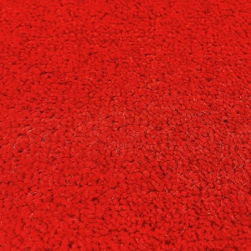 Tuda Carpets | Imperial 6.5mm Pile Budget Carpet with Felt Backing, 8.5mm Total Height | Sangria Red (15) - 4m x 4m (13ft1 x 13ft1)