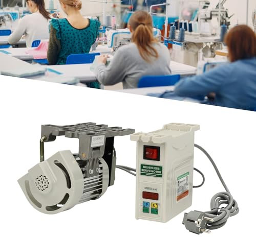 HuKaiL Máquina de coser eléctrica, 500 ~ 4500 rpm, 100 puntadas/min, motor de máquina de coser ajustable, motor sin escobillas con indicador LED, servomotor con almohadillas amortiguadoras para