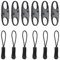 Glvomazty Abnehmbare Reißverschluss Zipper Reißverschluss Schieber Ersatz Reissverschluss Zipper Reparatur für Jacken, Rucksäcke, Koffer (Rreißverschluss Reparatur Set 12PCS)