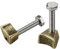 MKYSZLT 2 Stück Poolleiter-Dübel, Bronze-Keil-Montage PW-4C für 7,6 cm 10,2 cm Stecknüsse, Schienenanker, Inground Poolleiter, Treppengeländer, Befestigungsteile (2 Keile, 2 Schrauben)
