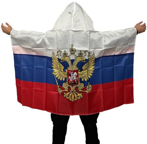 Russland Bodyflagge Premium Qualität aus fein Polyester - Russian Bodyflag - Russland Umhängeflagge - Russische Flagge - Russland Flagge - Russian Flag - Флаг России