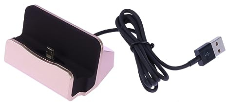 FONDOTIN Station de Charge Portable Créatif Support Micro USB Chargeur Bureau Compatible Smartphones Design Ergonomique Charge Rapide Couleur Noir