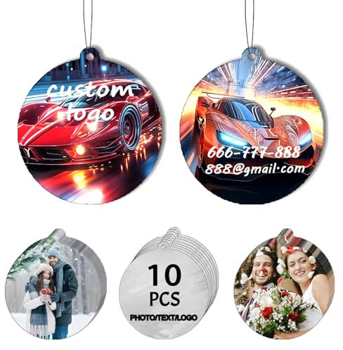 10-100pcs Duftbaum Auto Personalisiert - duftbaum Auto mit eigenem Bild/Foto/Text/Logo, Personalisierte Foto-Lufterfrischer, ideal für Familie und Geschenke (Kreisförmig)