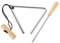 Sosoport 5 Triangle Cloche De Dîner Triangulaire Instrument De Timbales Instrument à Percussion Le Fer Kaki