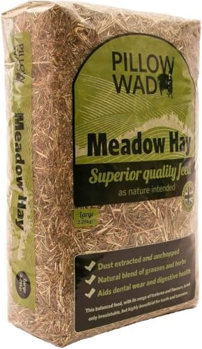 SuperGift.com Medow Hay 2.25kg - Natural Feeding Hay for Rabbits, Guinea Pigs, Hamsters & Small Animals – High Fibre Pet Bedding & Forage Food, Dust Extracted, Fresh & Nutritious Bale