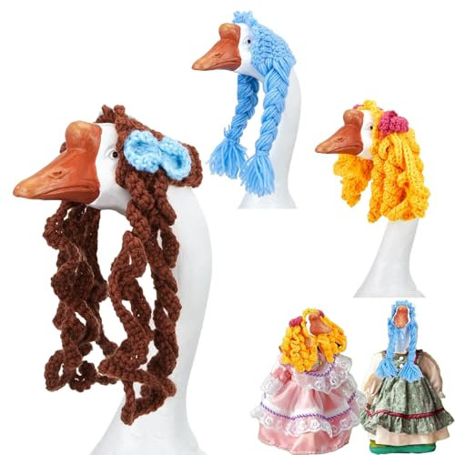 YTGOCN Gänse Dekorations-Set,3 Stück Gänse Outfits Kostüm - Weihnachtsschmuck Geburtstagsdekoration Gartenfiguren Für Ganzjährige Outdoor Deko Terrasse