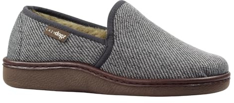 Lazy Dogz Mens Oliver Grey Slipper