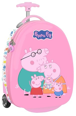 Peppa Pig Baby Pig - Kabinentrolley 40,6 cm, Koffer mit Rädern, Sicherheitsschloss, Leichter Koffer, 28 x 23 x 43 cm