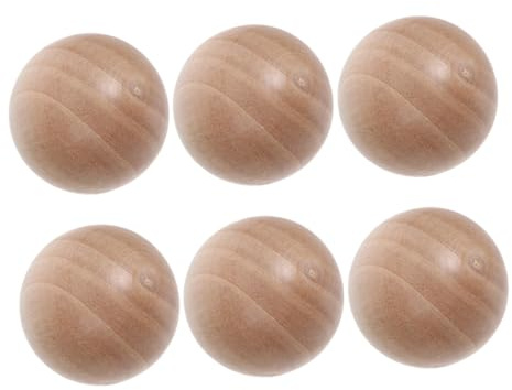 BESPORTBLE 6pcs Pine Wood Ball Stoppers for Glass Jars Round Wooden Corks for Bottles Carafes and Storage Containers Tight Seal to Preserve Freshness Easy to Use