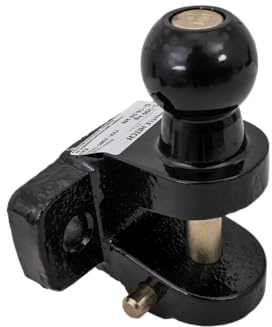 AHAKA Sfera di Traino 50mm con Gancio di Trasporto 3000kg, Dispositivo Combinato per Rimorchio Agricolo e Trattore, Interasse Fori 90mm, Carico Verticale 200kg