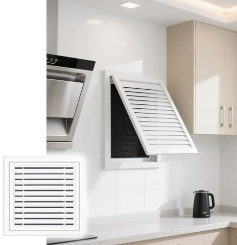1-teiliges Zugangspanel mit Lamellen und Filter – weiße Servicetür for Decke und Wand for den Zugang zu Heizung, Lüftung und Klimaanlagen sowie Verkabelung(500x500mm)