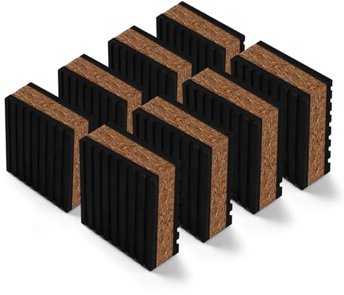Turntables Cork Sound Isolation Pads & Vinyl Record Sound Isolation feet Pads for Turntable Amplifier Subwoofer Record Player Vibration Isolation and Noise Reduction (8-Pack)