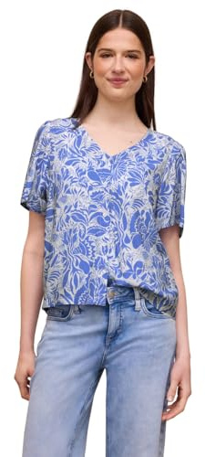 Street One Studio Damen Bluse mit V-Neck und floralem Muster