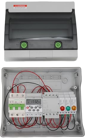Badafaci Programmierbarer Digitaler Zeitschaltuhr für Poolpumpe und Außenbeleuchtung, Wasserdichte IP65-Steuerung mit 16 Zyklen, Einstellbarer Zeitplanung