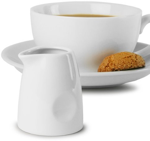 Utopia Anton White Pinched Milk Jug 2oz / 60ml - China Milk Tot, Creamer, Tea & Coffee Service