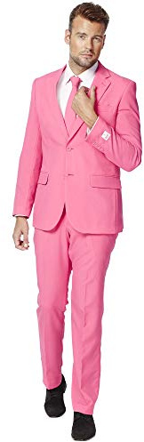 OppoSuits Trajes de Fiesta de Color sólido, Trajes Coloridos para Bailes, Bodas, Despedidas de Soltero, Viene con Chaqueta, Pantalones y Corbata