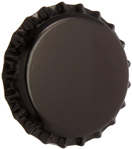 144 Oxygen Absorbing Beer Bottle Caps, 26mm US Standard size Pry-off Black Crown Caps for Homebrew, PVC Free Caps for Beer Bottles