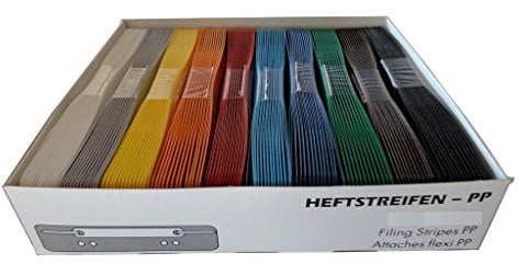 100 Heftstreifen PP / Farbe: weiß