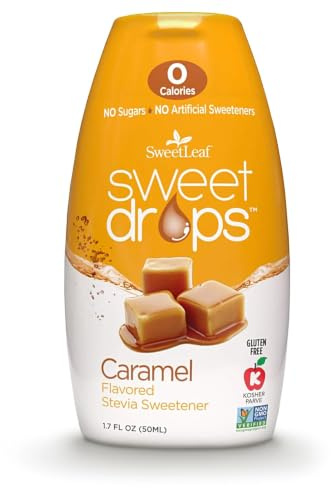 SweetLeaf Stevia Drops Liquid Sweetener, Caramel - 1.7 Fl Oz, Pack of 1