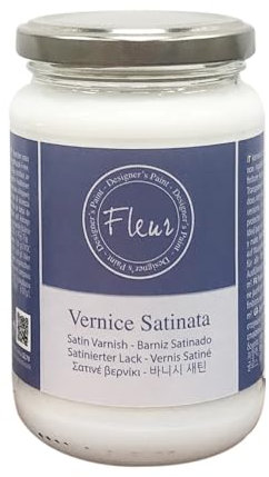 FLEUR DESIGNER'S PAINT | Vernice Protettiva, 330 ml, Trasparente Satinata, Base Acqua, Monocomponente. Alta Resistenza, Non Ingiallisce ed Essiccazione Rapida, Made in Italy.