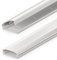 deleyCON Conduit de Câble Universal Mécanisme à Clapet Innovant Aluminium de Grande Qualité Longueur 50cm Largeur 6cm Hauteur 2cm - Blanc