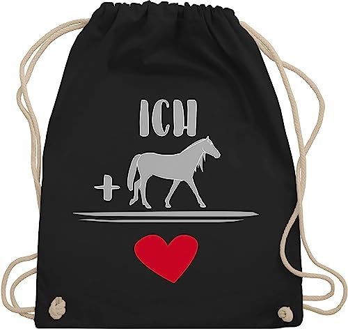 Turnbeutel Rucksack - Pferde - Taschen - Pferde-Liebe - Unisize - Schwarz - pferderucksack stalltasche pferd pferdeliebhaber pferdemotiv beutel tasche reiten pferdebeutel pferdespruch islandpferde