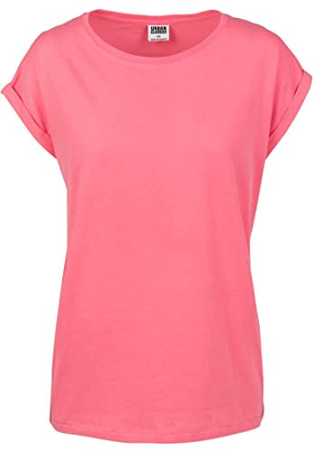 Urban Classics Women's Ladies Extended Shoulder Tee T-Shirt, pinkgrapefruit, 5XL