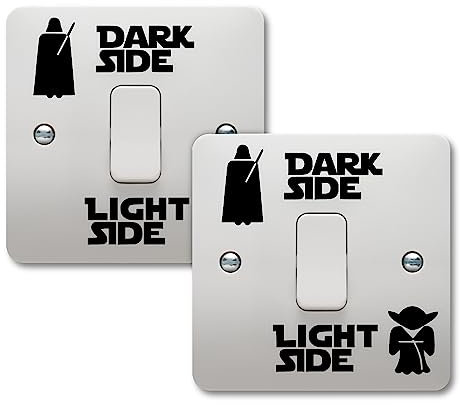 Epic Modz Dark Side Lot de 2 autocollants en vinyle pour interrupteur de lumière latérale V1
