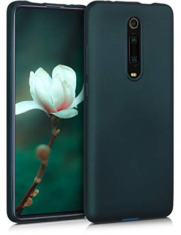 kwmobile Case kompatibel mit Xiaomi Mi 9T (Pro) / Redmi K20 (Pro) Hülle - Schutzhülle aus Silikon metallisch schimmernd - Handyhülle Metallic Petrol