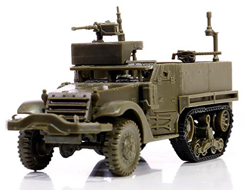 Forces of Valor 1:72 US M3A1 Halbkette Normandie 1944 - Standmodell, Modellbau, Diorama Modell, Militär Modellbau, Plastik Bausatz, grün